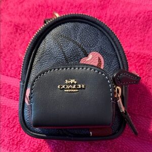 Coach Black and Pink Mini Backpack